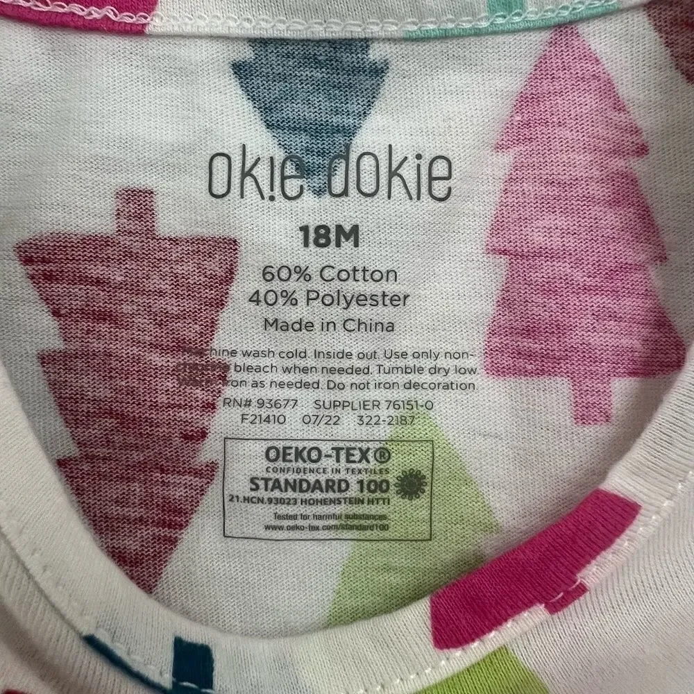 Okie Dokie Christmas Tree Matching Set 18 Months